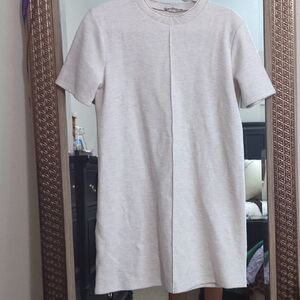 Zara Cream Short Sleeve Dress